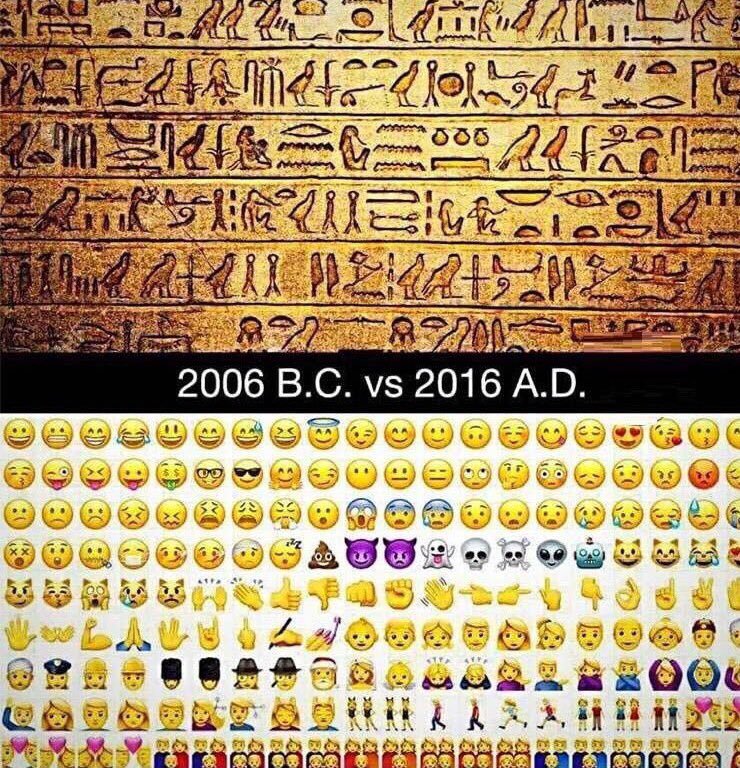 emojiglyphs - past and present